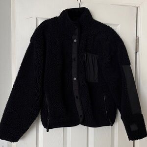 Fabletics black teddy jacket M